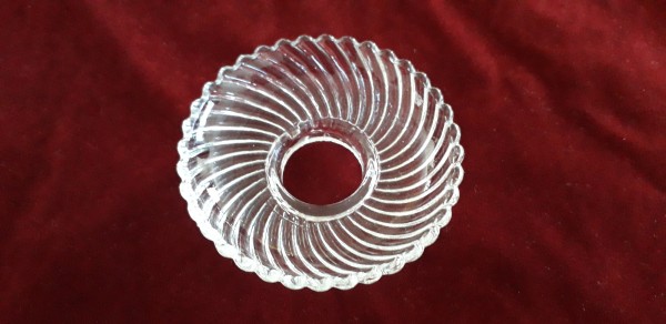 Vintage glass chandelier candle wax drip dish