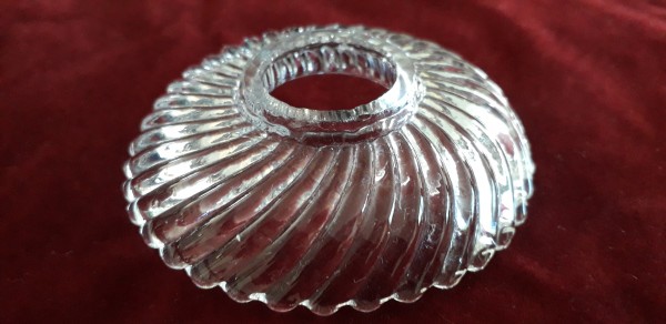 Vintage glass chandelier candle wax drip dish