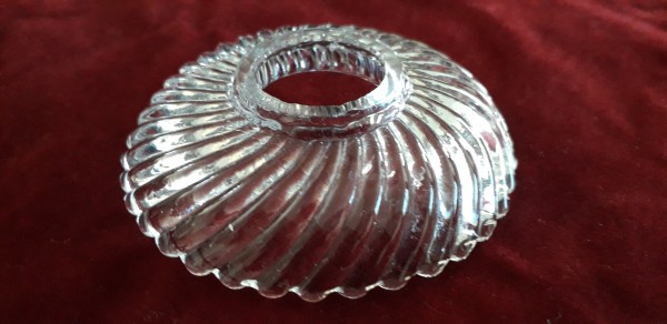 Vintage glass chandelier candle wax drip dish