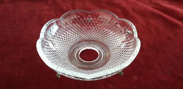 Glass chandelier drip dish