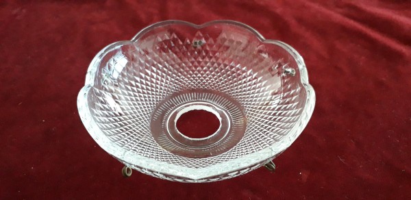 Glass chandelier drip dish