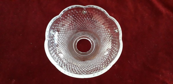 Glass chandelier drip dish