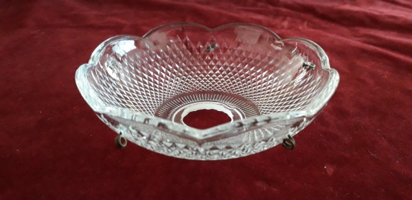 Glass chandelier drip dish