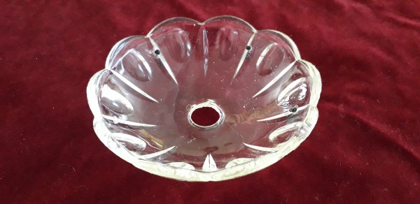 Glass bobeche drip pan 