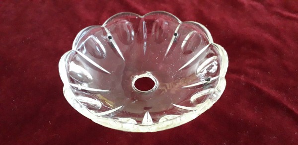 Glass bobeche drip pan 