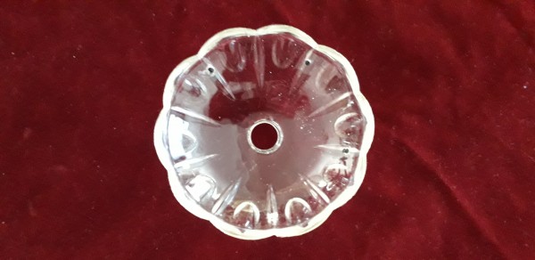 Glass bobeche drip pan 