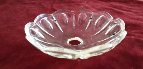 Glass bobeche drip pan 