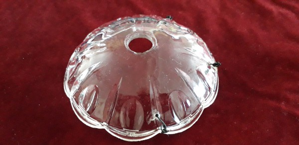 Glass bobeche drip pan 