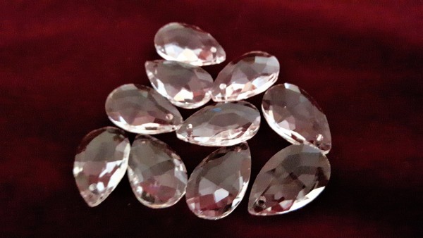 Crystal Almond Drops 22mm Pack of 10