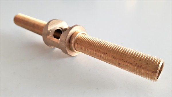 Brass M10 Threaded Tube With Hickey
