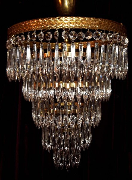 Five Tier Chandelier Icicle Lamp Shade, Crystal Chandelier Lamp Shade