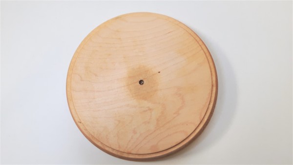 Small round Ash hardwood pattress  Width 150mm