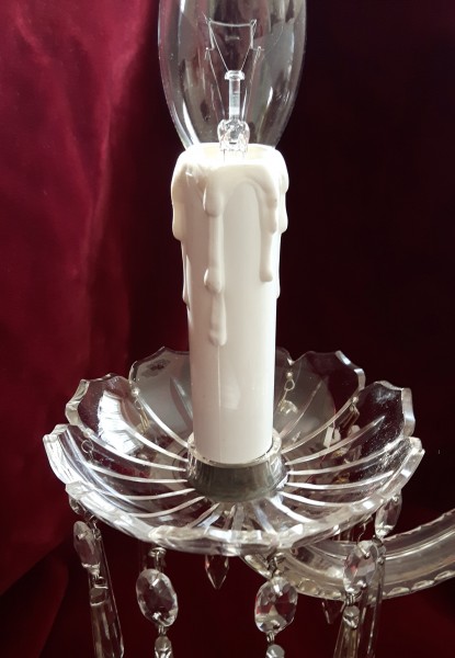 WHITE PLASTIC DRIP EFFECT CANDLE TUBES 100MM x 23.5mm