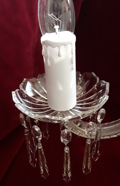 Candle covers white Drip effect Plastic 80mm x 33mm