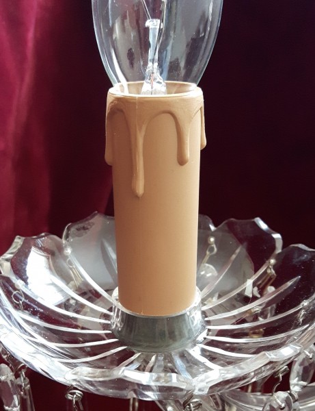 Candle Tube 65mm  x 24mm Drip Plastic Warm Caramel