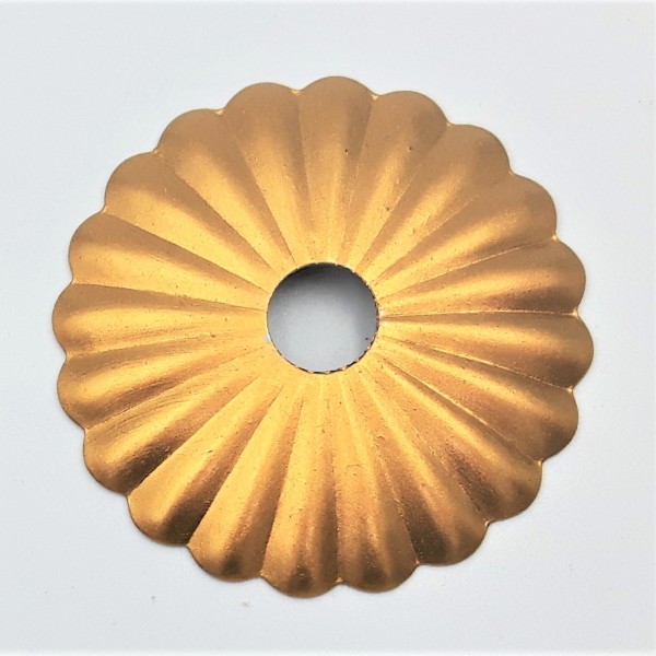 Gold gilded Decorative Rosette flower cap cover 45mm Diameter with 10mm Hole