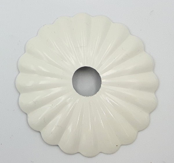 White Decorative Rosette flower cap cover 45mm Diameter with 10mm Hole  