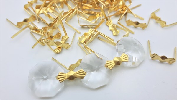 chandelier brass bow clips clasps 11mm