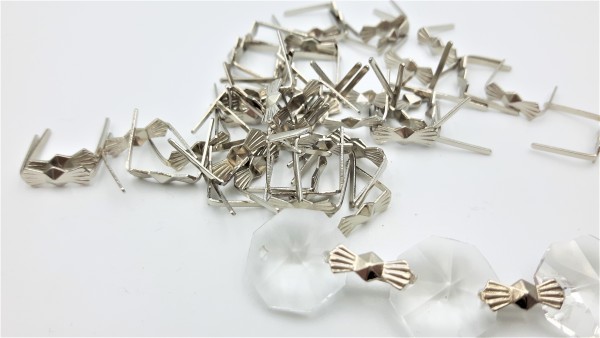 Chandelier Bow Clips Chrome 