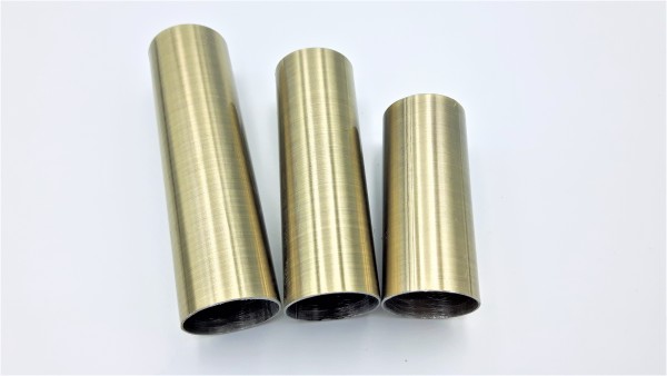 Metal Candle Tubes in Brushed Antique 65mm 85mm 100mm