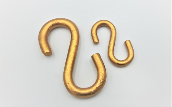 gilded and varnished STRONG GALVANIZED OPEN S HOOK