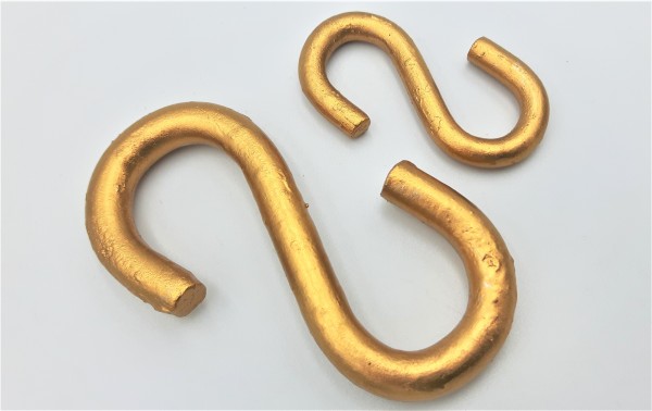 gilded and varnished STRONG GALVANIZED OPEN S HOOK
