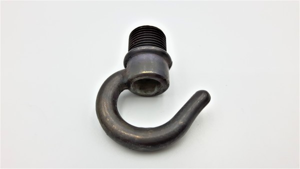 Dark bronze chandelier hook open hook brass with half inch male thread 