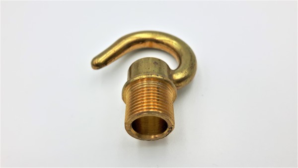 chandelier hook open hook brass with half inch male thread