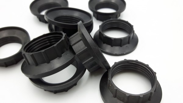 E14 Chunky Shade Rings Black Plastic 44mm Width External 27mm Width Internal