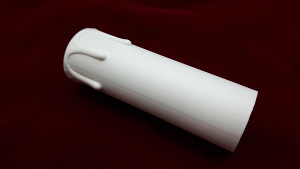 Candle Tube White Drip Plastic 90mm x 27mm