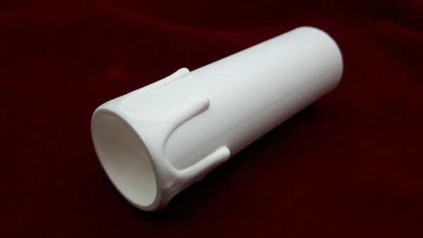 Candle Tube White Drip Plastic 90mm x 27mm