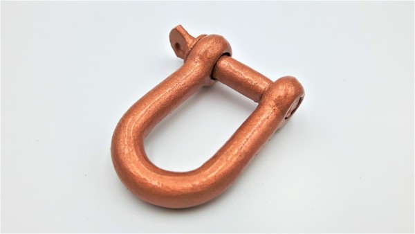 hand painted - gilded and varnished COPPER SHACKLE