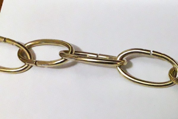 Brass Plated Chandelier Chain 20 kgs Max Load Split Link