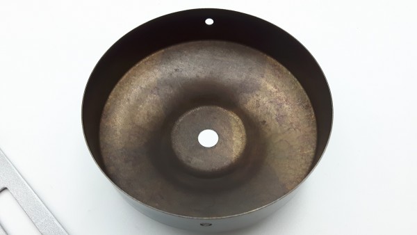 Antique Bronze Effect Ceiling Rose and Strap 100mm