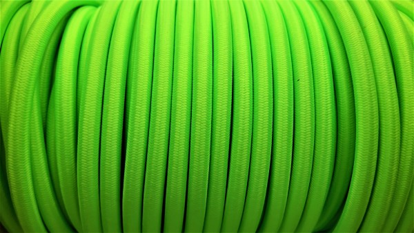 ROUND OVERBRAID 3 CORE FLEX ELECTRIC LIGHTING CABLE CORD WIRE LIME GREEN 0.50 MM