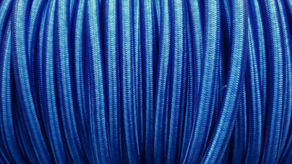 Round Braided 3 Core Period Silk Flex Royal Blue 0.50mm Electric Cable Wire