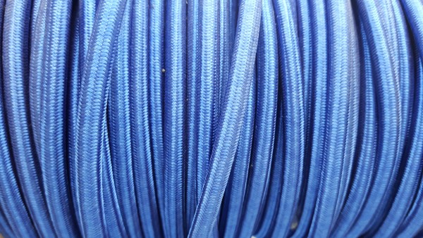 Round Braided 3 Core Period Silk Flex Royal Blue 0.50mm Electric Cable Wire