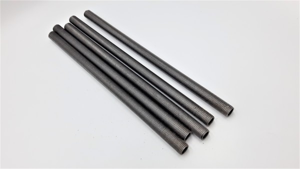 Threaded M10 hollow rod in various lengths packs of 10