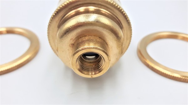 ES E27- 3 part bulb holder lamp holder solid brass 10mm thread 