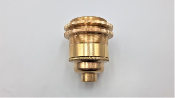 ES E27- 3 part bulb holder lamp holder solid brass 10mm thread 