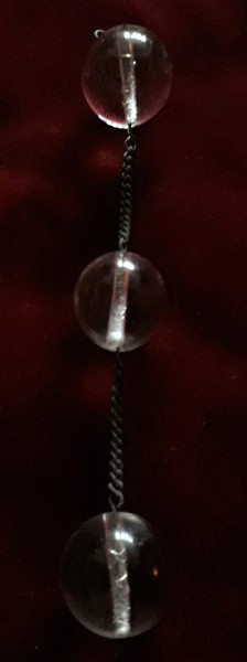 Victorian Ball Drop Solid Glass With Centre Hole