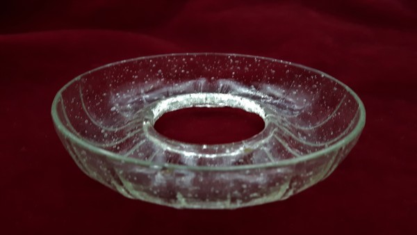 Antique Murano Chandelier clear glass pan dish 110mm 