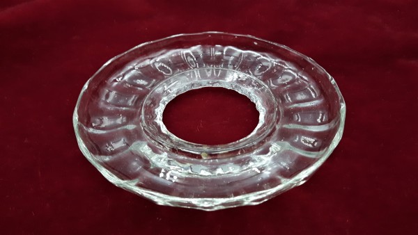 Antique Murano Chandelier clear glass pan dish 120mm