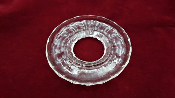 Antique Murano Chandelier clear glass pan dish 120mm