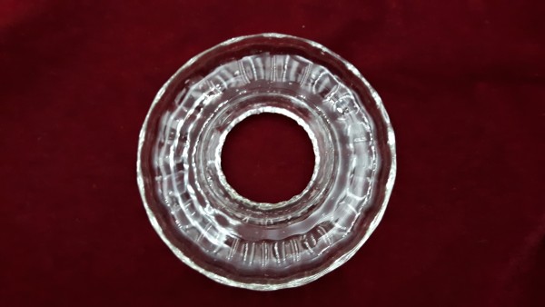 Antique Murano Chandelier clear glass pan dish 120mm