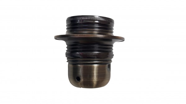 ES E27 Bulb lamp Holder 3 Part Plus Shade Rings In Antique Plated 