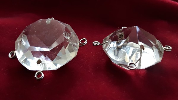 Victorian large crystal chandelier divider 4 way 38mm