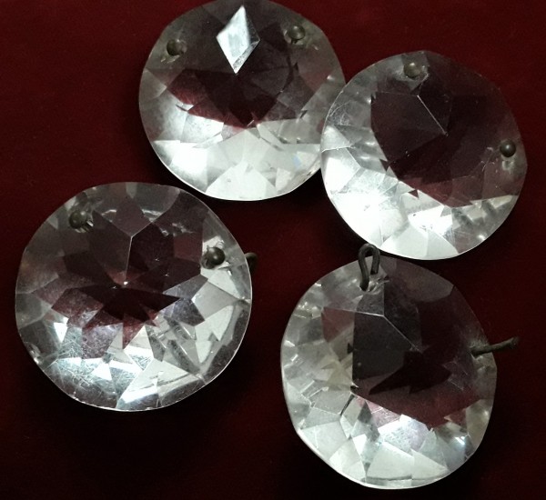 Crystal Round Double Point Button Divider - Victorian Era 