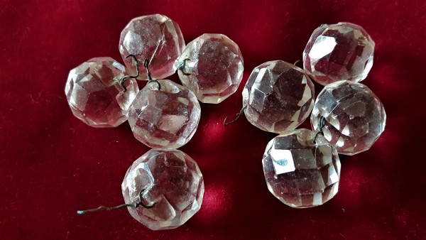 Small chandelier glass ball drop 18mm width