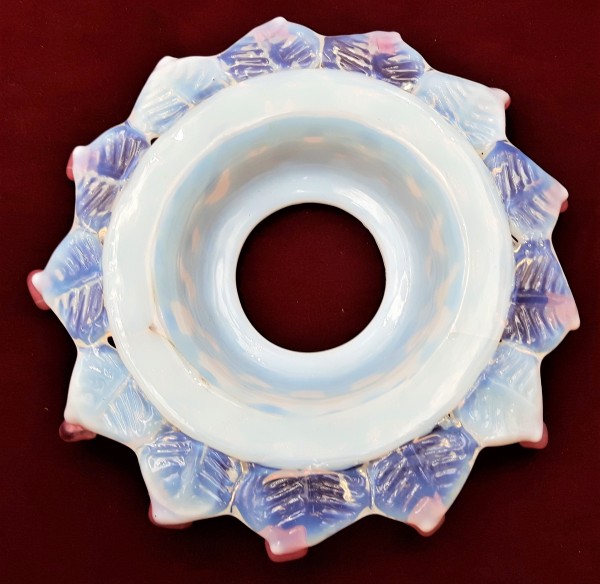 Murano Bobeche Milky Blue And Pink 